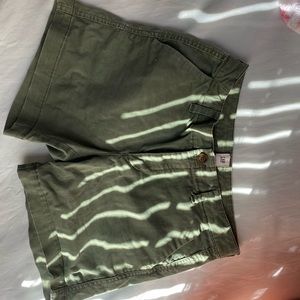 Army green 5” inseam shorts